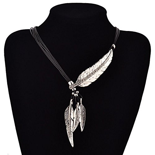 Punk 2016 New Bohemian Leaves Sweater Chain Women Pendant Necklace Gold N2