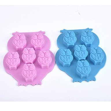 Y&XL&H Owl Shaped Silicone Baking Cups Muffins Cake Cup Cake Mold (Random Color)