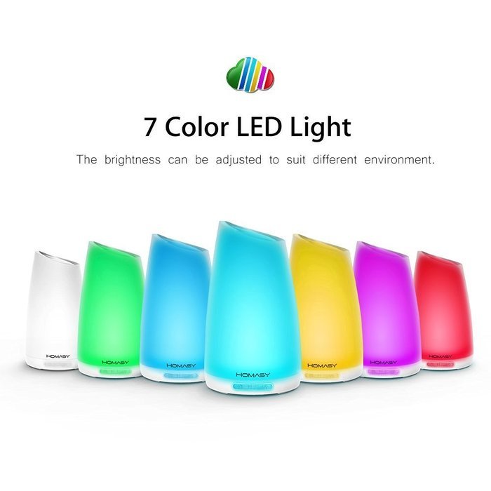 Scenic 100ml Essential Oil Diffuser Humidifier, Aromatherapy Diffuser with 7 Color Lights，4-6 Hours Working Time... N3