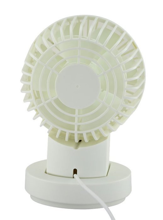 Welltop USB Mini Fan 2 Speed Modes Dual Blades Mini Desk Fan Oscillating Table Fan USB Fan Adjustable Small Personal... N9