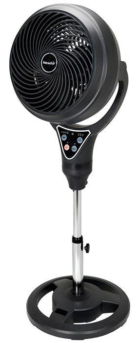 NewAir AF-410BK 12" 2-in-1 Tabletop and Pedestal Vortex Fan N5