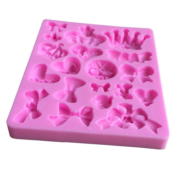 Karen Baking Different Types Of Bows And Crown Shape 3D Silicone Cake Mold For Cake Fondant Decorating