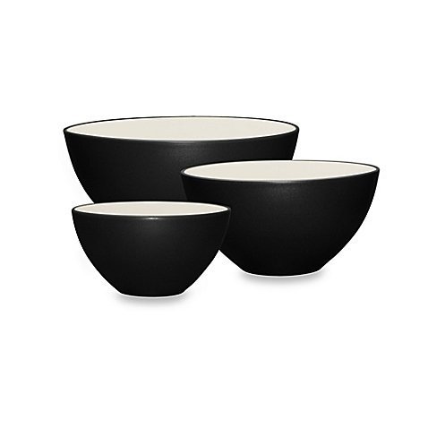 Noritake 3-Piece Colorwave Bowl Set, Graphite