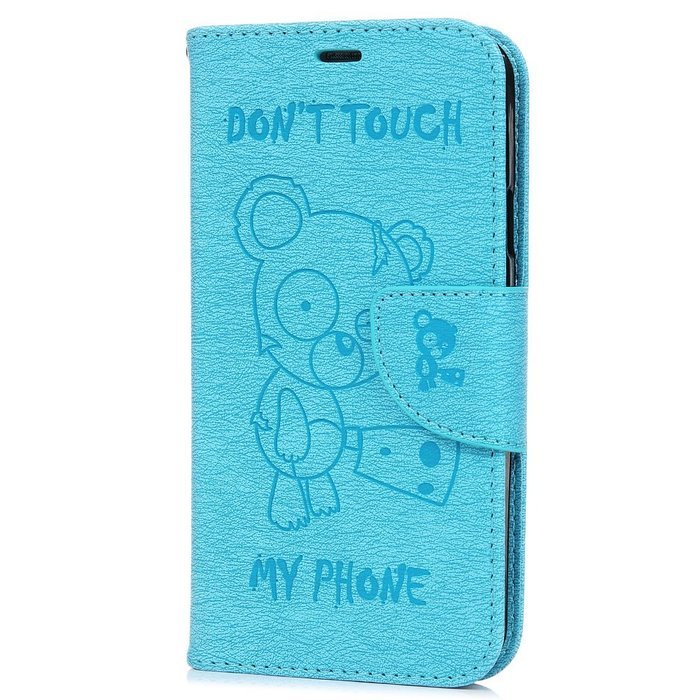 Galaxy S5 Case,Samsung Galaxy S5 Case (I9600) - Wallet Flip Stand Case Embossed Cute Bear PU Leather Case Shockproof... N13