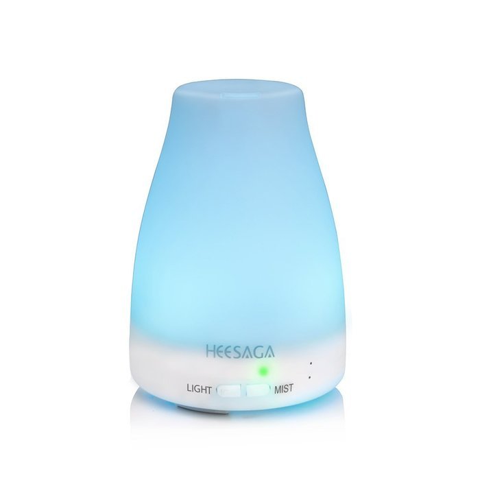 HEESAGA Aromatherapy Essential Oil Diffuser, 120ml Portable Ultrasonic Cool Mist Aroma Humidifier with 7 Changing... N7