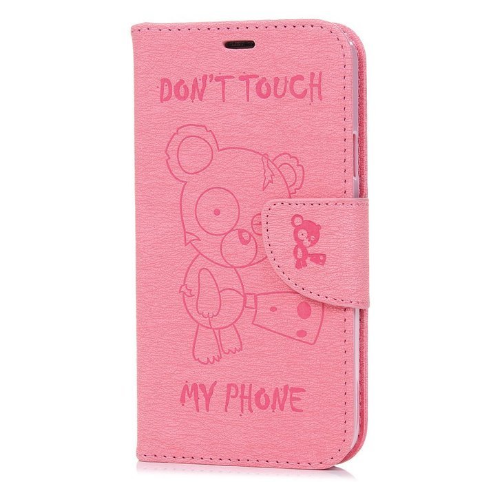 Galaxy S5 Case,Samsung Galaxy S5 Case (I9600) - Wallet Flip Stand Case Embossed Cute Bear PU Leather Case Shockproof... N17