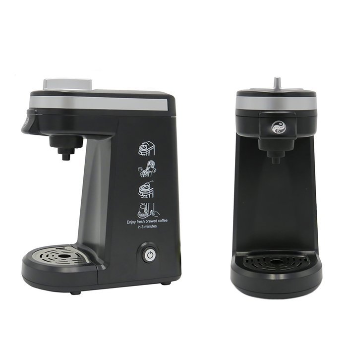 IFill Cup - Single Serve Compact K-cup Brewer - Ifill300 (Black) (Includes Free 6 Units of Ifill Cup Filter, Reusable...