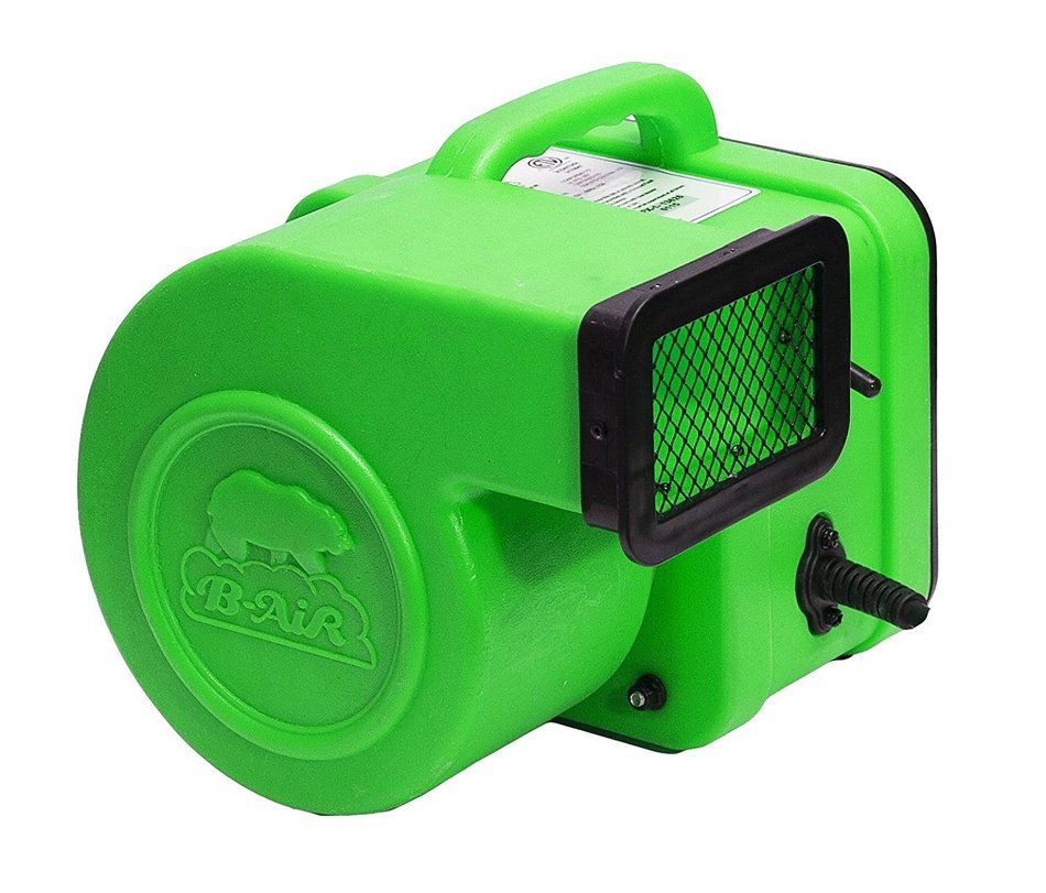 B-AIR FLEX 1/4 GREEN, Flex Mini Air Mover, 1/4 hp, Green N2