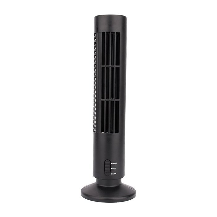 USB Mini Cooling Fan, Portable Tower Fan No Leaf Bladeless Cool Cooling Desk Air Conditioner,Black N15