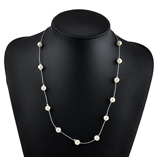 Women Jewelry Pendant Chain Pearl Choker Chunky Statement Bib Collar Necklace N2