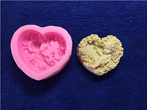 Drhob 1pc Silicone Mould Sleeping Baby Cake Decorating Molds Color Pink N2
