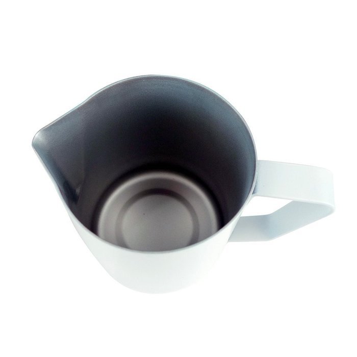 Honeyhome 600ML White Stainless Steel Frothing Pitcher ,Perfect for Latte Coffee Milk