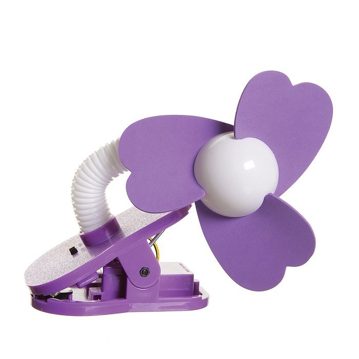 Tee-Zed T01 Clip-On Fan Great for the Beach, Pool, Camping, Work, Lounging or Just Chillin'! -Pink Purple N8