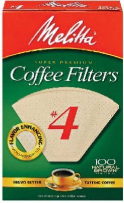 No. 4 Cone Natural Brown Paper Coffee Filter