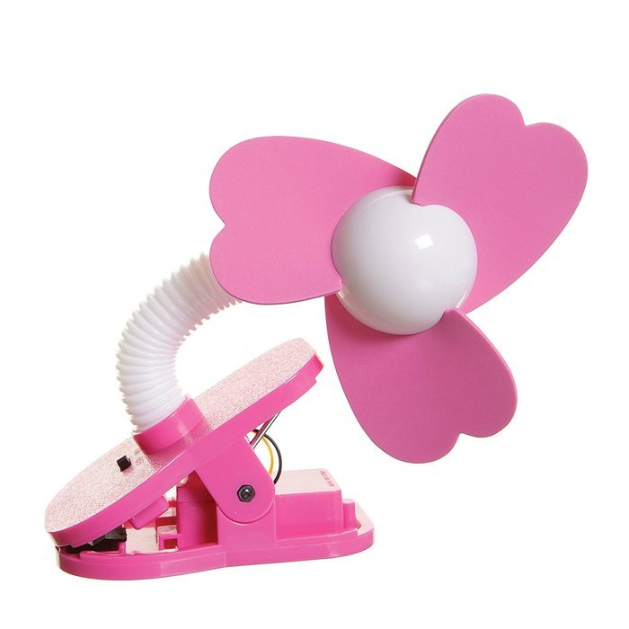Tee-Zed T01 Clip-On Fan Great for the Beach, Pool, Camping, Work, Lounging or Just Chillin'! -Pink Purple N11