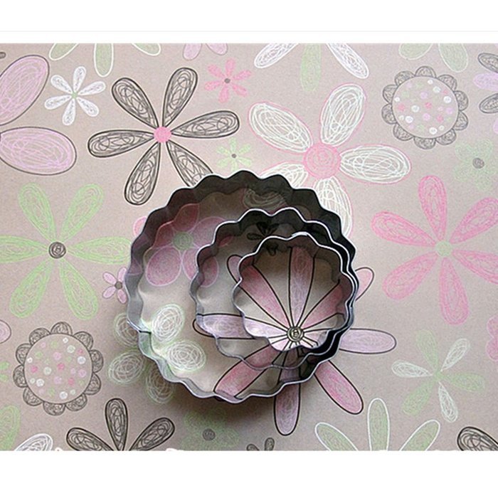 Anyana 3Pcs Carnation Fondant Mold Cake Flower Decor Sugarcraft Cookie Cutters Baking Mould Party Wedding Dessert N3