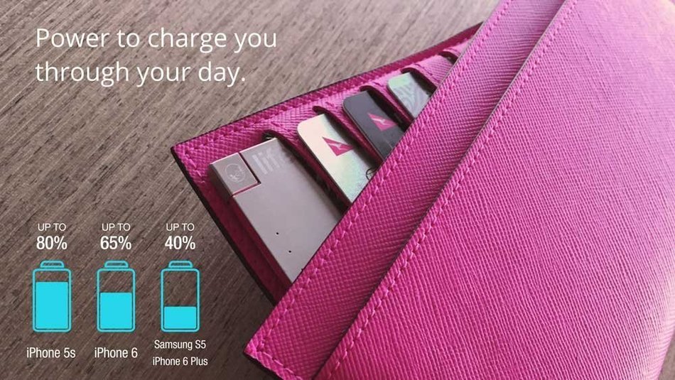 Lifecard - The World's Thinnest Powerbank - Credit Card Size - Carry in Wallet/Purse - Built in Cable - Micro...