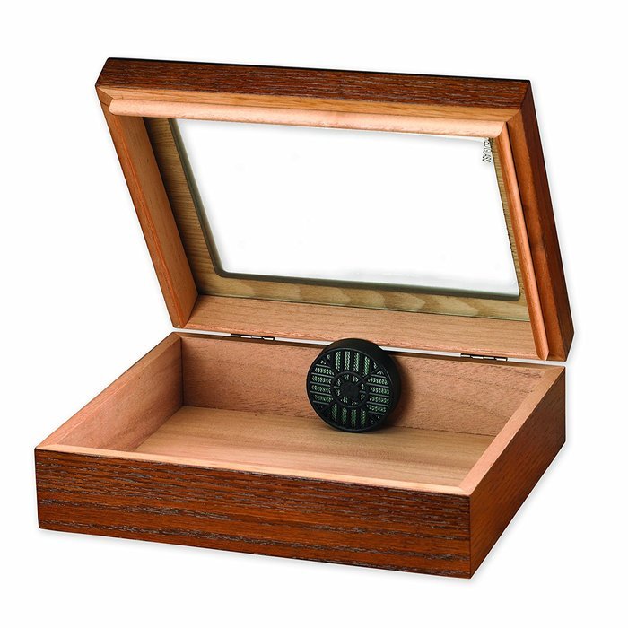 Traveler 20 HUM-TR20G-W Glass Top Humidifier, Light Walnut