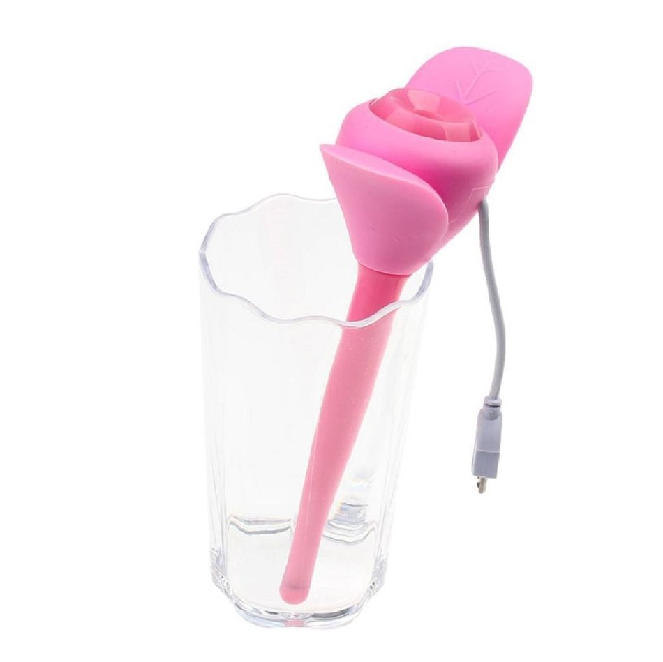 Leewa USB Mini Clover Portable Cool Mist Aroma Humidifier for Office , Home (Pink) N7