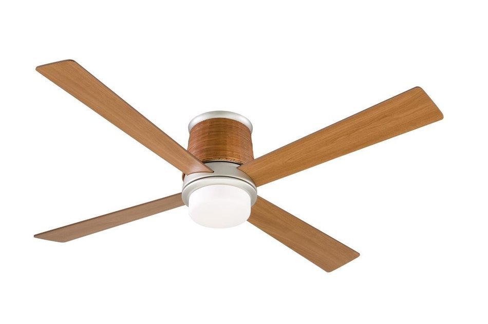 Fanimation FPS7880SN Inlet Ceiling Fan, Satin Nickel Finish, 4 Reversible Cherry/Walnut Blades N7