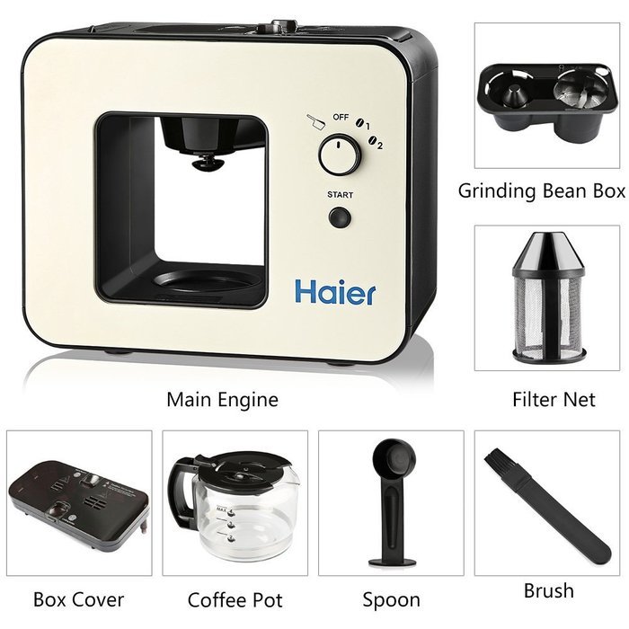 Haier Brew Automatic Coffee Makers 4 Cup with Grinder Espresso Machines