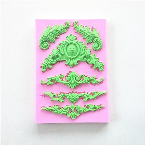 Trdaitional Silicone Sculpted Fondant Flower Lace Mould Candy Jello 3D Cake Mold