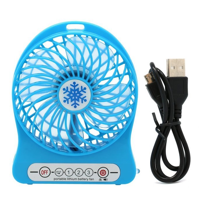 Tangc Mini Super Mute Rechargeable Desktop Fan (Blue) N6