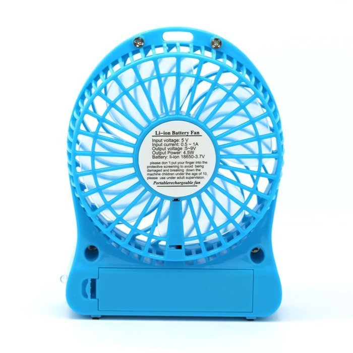 Tangc Mini Super Mute Rechargeable Desktop Fan (Blue) N7