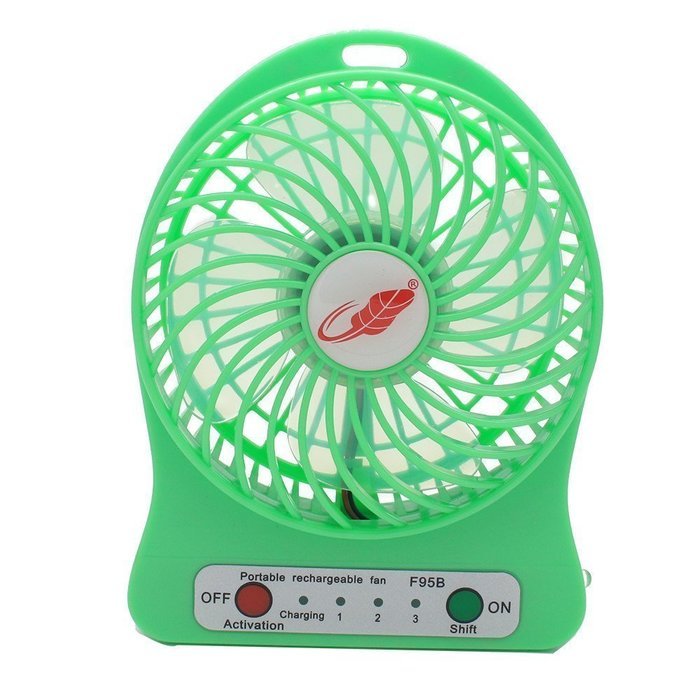 Eurus Home Portable18650 lithium-ion Rechargeable Fan with High Quality Mini USB Fan 4-inch Vanes 3 Speeds With... N16