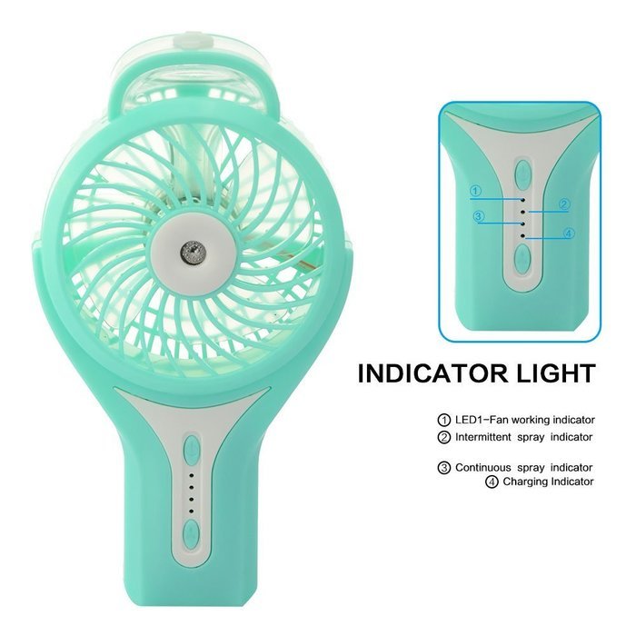 Topwell Handheld Mini USB Misting Fan Water Spray Fan Rechargeable ...