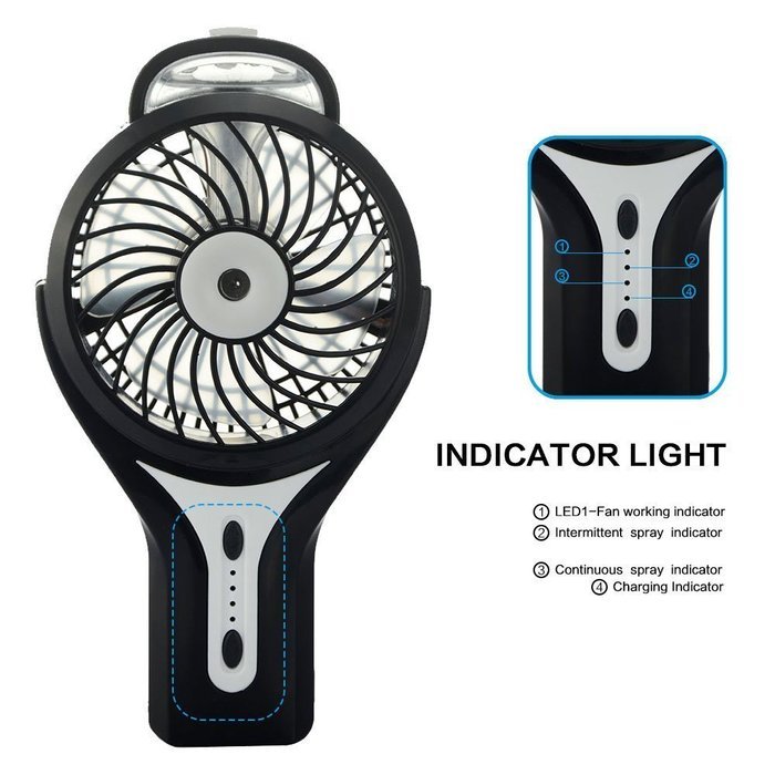 ETONG Portable Handheld USB Misting Fan Personal Cooling Mist Humidifier Rechargeable Mini Water Spray Cooling... N20