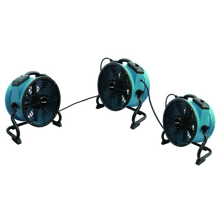 XPOWER X-34ASR Variable Speed Sealed Motor Industrial Axial Air Mover Fan with Built-In Power Outlets & Stainless... N2