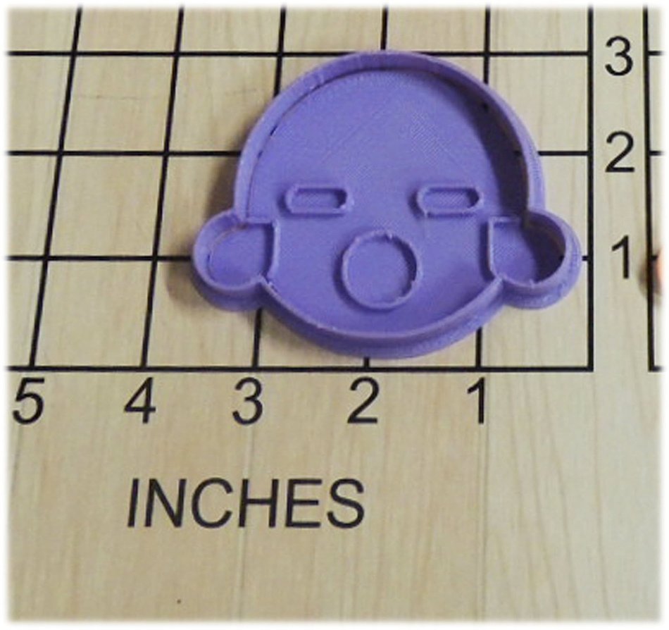 Crying Emoji Face Shaped Cookie Cutter and Stamp #1115