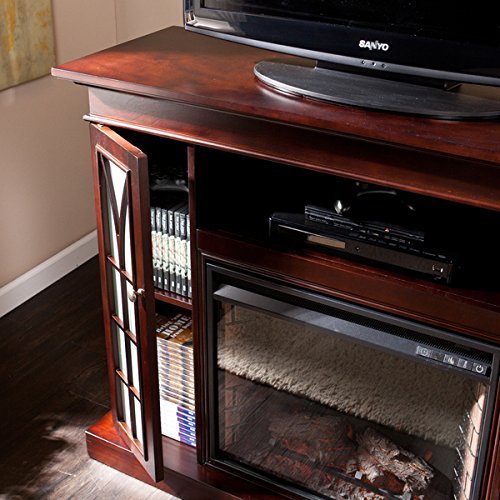 Upton Home Longford Espresso Media Electric Fireplace N4