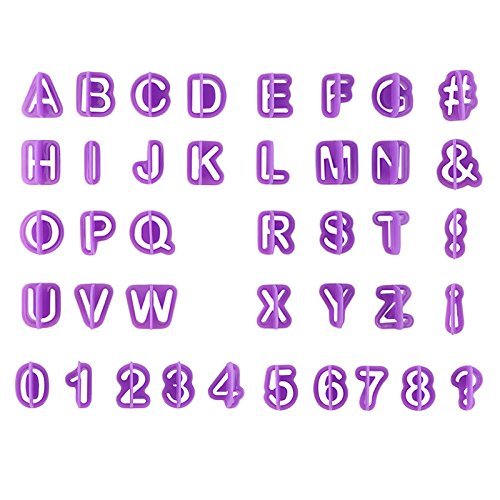 Generic 40Pcs Alphabet Fondant Biscuit Letter Mold Cookie Cake Cutter N4