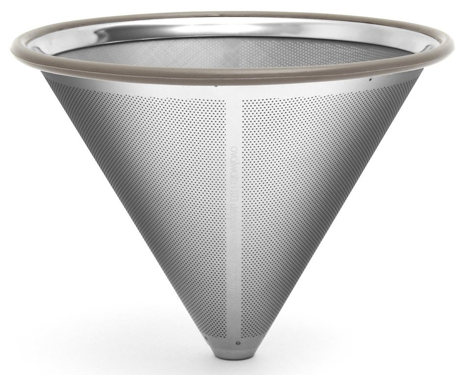 Pour Over Coffee Filter - Reusable Cone Dripper with Silicone Grip for Chemex, Hario V60 and other Coffee Carafes
