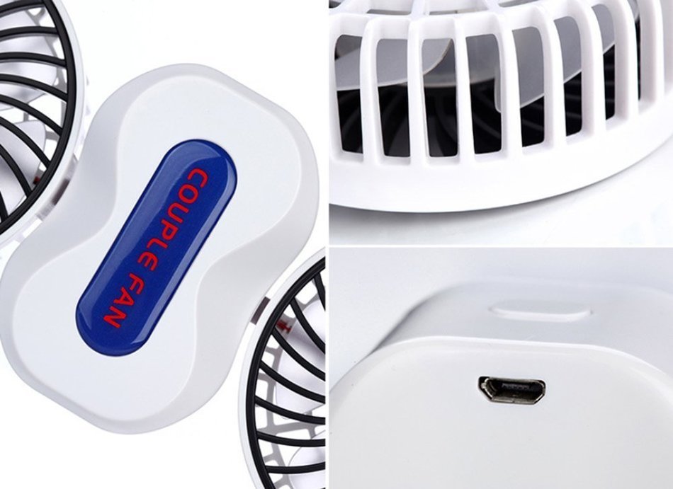 iwish 2016 Portable mobile Couples mini fan USB Folding Rechargeable Cooling built in Rechargeable battery 3 Speeds... N8