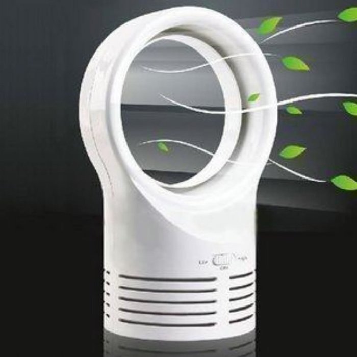 LOHOME&reg; Portable Air Conditioning Fan Chargeable Mini Bladeless Cooling Fan (White) N3
