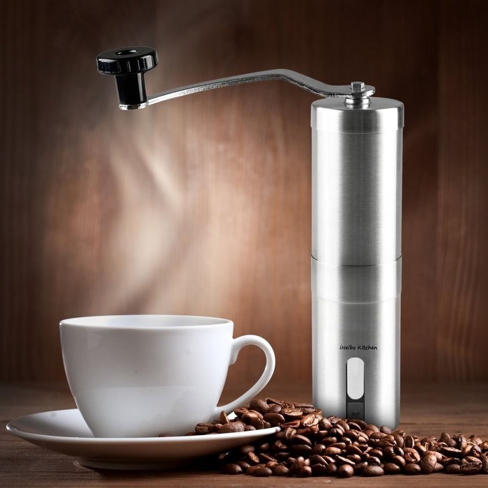 iNeibo Ceramic Burr Manual Coffee Grinder