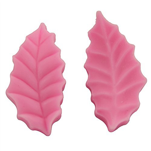 Let'S Diy 2PCS Leaves Press Chocolate Molds Silicone Jelly Cake Foudant Sugar Mould Kitchen Deocrating Tools