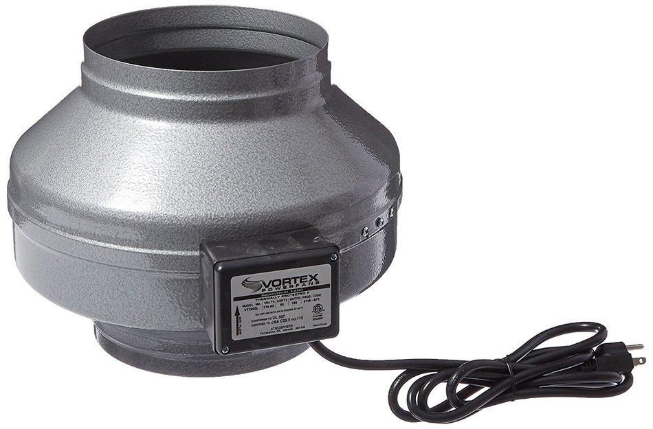 Atmosphere VTX 800 L Vortex VTX Series Inline Fan, 8", 591 CFM