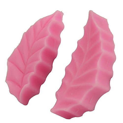 Let'S Diy 2PCS Leaves Press Chocolate Molds Silicone Jelly Cake Foudant Sugar Mould Kitchen Deocrating Tools N2