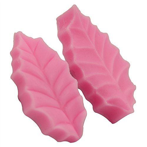 Let'S Diy 2PCS Leaves Press Chocolate Molds Silicone Jelly Cake Foudant Sugar Mould Kitchen Deocrating Tools N3