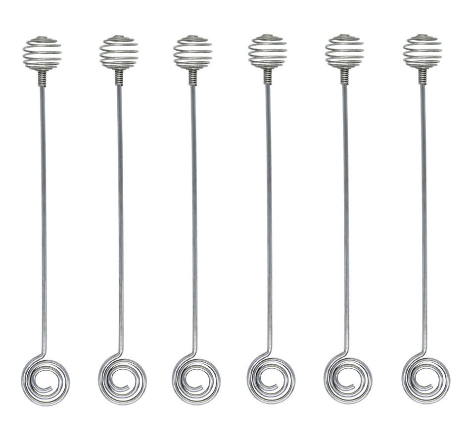 7.6" High Grade Stainless Steel Honey Stick Dipper Set of 6 (2) N2