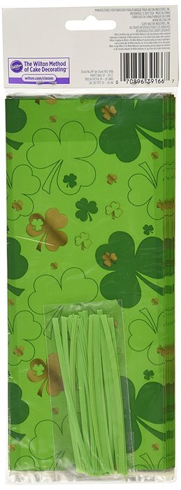 Wilton 1912-9166 St. Patrick's Standard Party Bags (20 Pack), Green