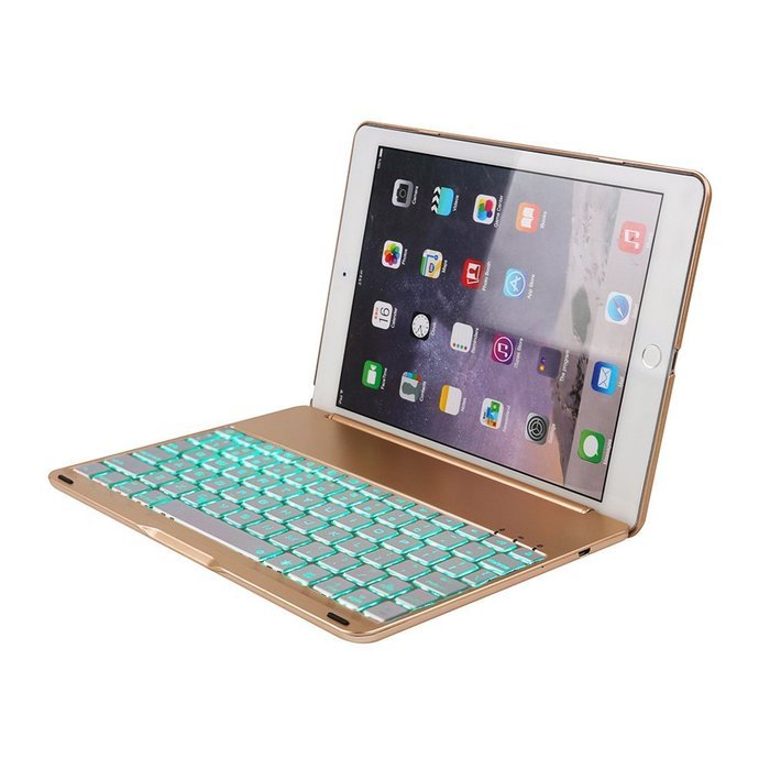 iPad Pro 9.7 Case with Keyboard,TechCode Smart 7 Color Keyboard Case Stand Folio Backlit Light Colorful Bluetooth... N33