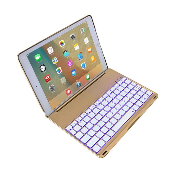 iPad Pro 9.7 Case with Keyboard,TechCode Smart 7 Color Keyboard Case Stand Folio Backlit Light Colorful Bluetooth... N34