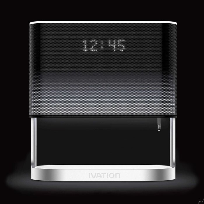 Ivation Bedside Lamp with Alarm Clock and USB Charger Port N2
