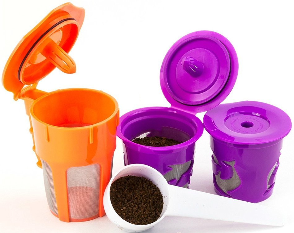 Keurig 2.0 K-Carafe Reusable Coffee Filter and Single Refillable K-Cup 4 piece Bundle Gift Set with Coffee Scoop... N2