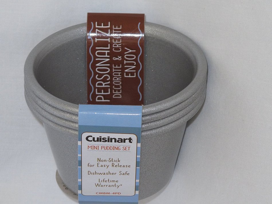 Cuisinart 4 Piece Pudding Set, Mini, Steel Gray